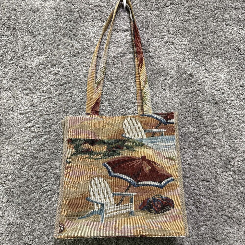 Vintage Jade 90s Tapestry Tote Bag Beach Theme Tropical